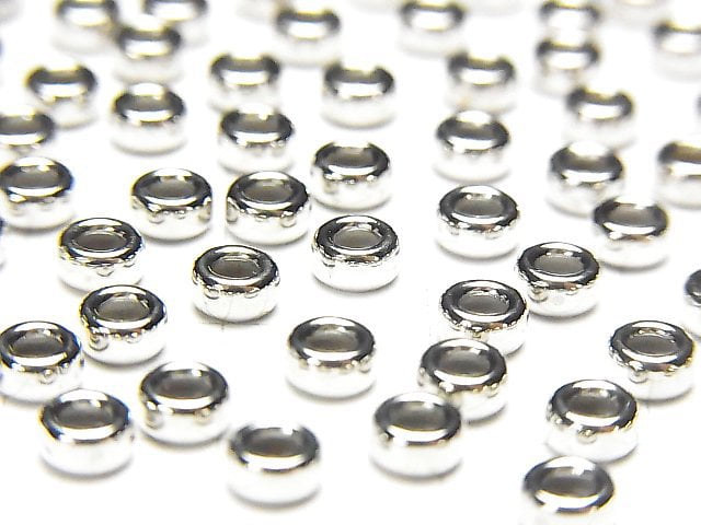 Silver925  Roundel  3mm,4mm,5mm Rhodium Plated  20pcs