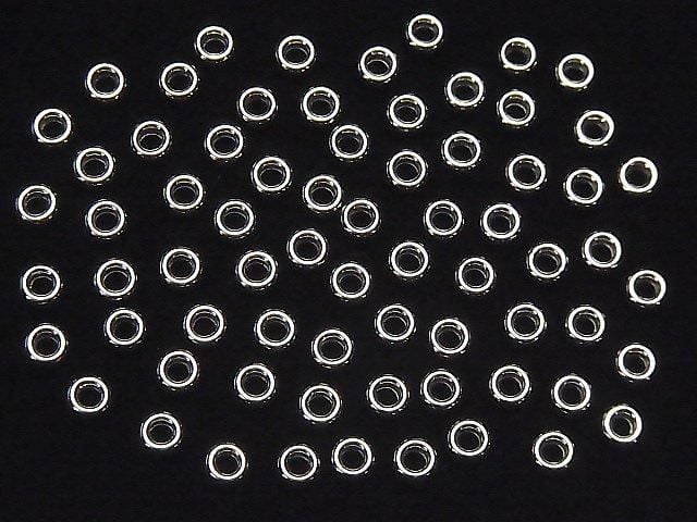 Silver925  Rondelle  3mm,4mm,5mm,6mm Rhodium Plated  10pcs