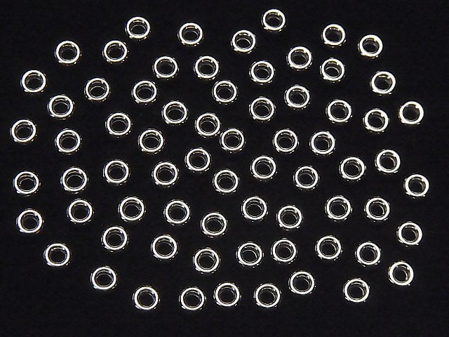 Silver925  Roundel  3mm,4mm,5mm Rhodium Plated  20pcs