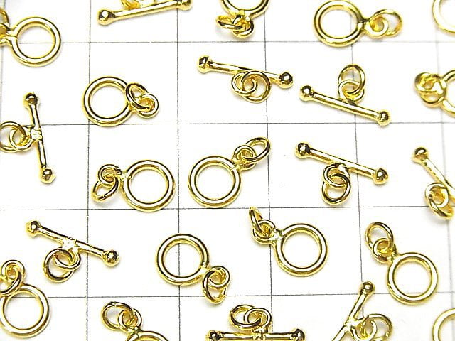 Silver925 Toggle 6mm,9mm Jump Ring with 18KGP 1pair