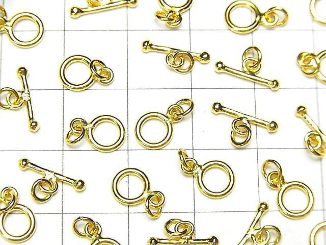 Silver 925 Toggle 6mm, 9mm Jump Ring with 18KGP (1 pair)