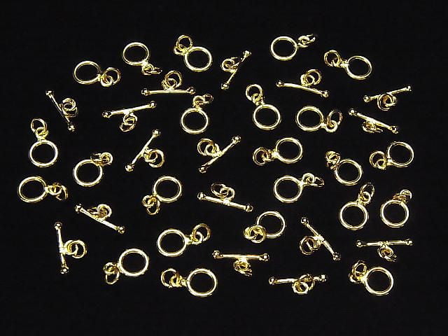 Silver 925 Toggle 6mm, 9mm Jump Ring with 18KGP (1 pair)