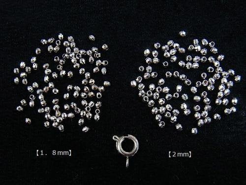 [K14 White Gold]Round cut beads [1.8mm][2mm][3mm]1pc