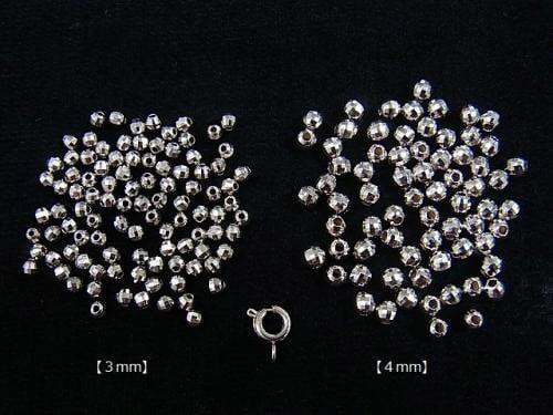 [K14 White Gold]Round cut beads [1.8mm][2mm][3mm]1pc