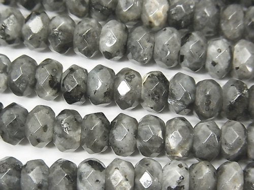 Larvikite, Roundel Gemstone Beads