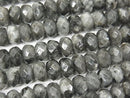 [Video] 1strand $7.79! Larvikite  Faceted Button Rondelle 8x8x5mm 1strand beads (aprx.15inch/36cm)