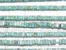 [Video]Turquoise AA++ Square Rondelle (disc) half or 1strand beads (aprx.15inch/36cm)