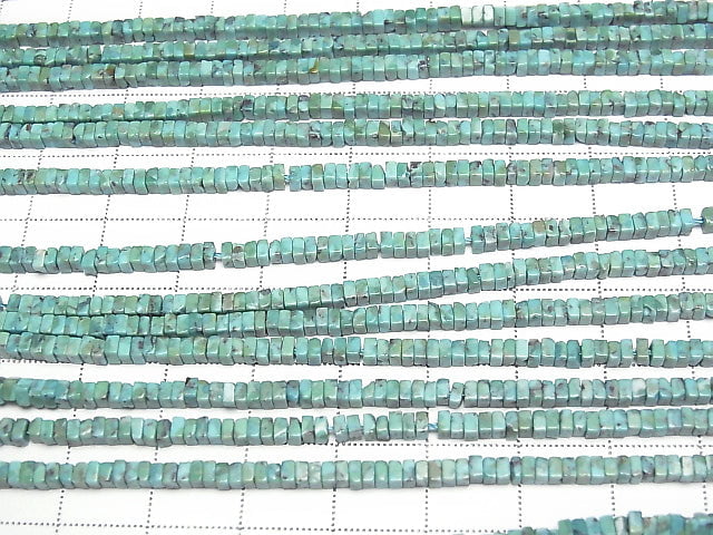 [Video]Turquoise AA++ Square Rondelle (disc) half or 1strand beads (aprx.15inch/36cm)