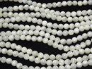 Mother of Pearl MOP White Round 8mm 1strand beads (aprx.15inch/37cm)
