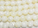 Mother of Pearl MOP White Round 10mm 1strand beads (aprx.15inch/37cm)