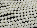 Mother of Pearl MOP White Round 10mm 1strand beads (aprx.15inch/37cm)