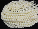 Mother of Pearl MOP White Round 10mm 1strand beads (aprx.15inch/37cm)