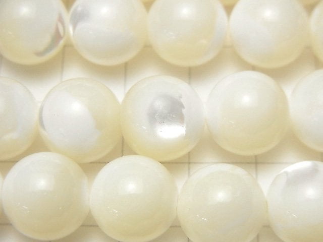 1strand $14.99! Mother of Pearl MOP White Round 12mm 1strand beads (aprx.15inch / 36cm)