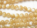 1strand $2.79! Mother of Pearl MOP Beige Round 4mm 1strand beads (aprx.15inch / 38cm)