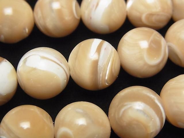 1 fil 14,99 $ ! Nacre MOP Beige Rond 12mm 1 fil perles (env. 36cm / 15 pouces)