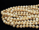 1strand $14.99! Mother of Pearl MOP Beige Round 12mm 1strand beads (aprx.15inch / 36cm)
