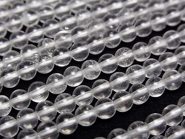[Video] Himalayan Ice Quartz AA++ Round 4mm half or 1-strand beads (approx. 15 inches/38 cm)