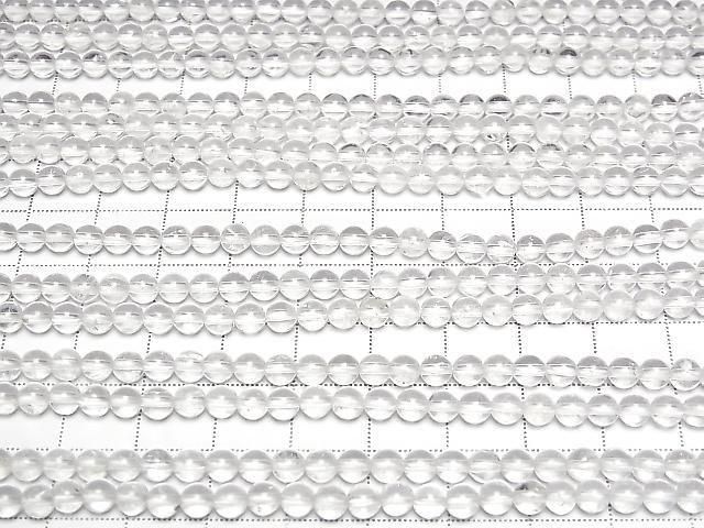 [Video] Himalayan Ice Quartz AA++ Round 4mm half or 1-strand beads (approx. 15 inches/38 cm)