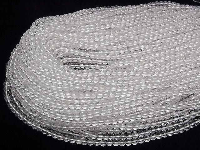 [Video] Himalayan Ice Quartz AA++ Round 4mm half or 1-strand beads (approx. 15 inches/38 cm)