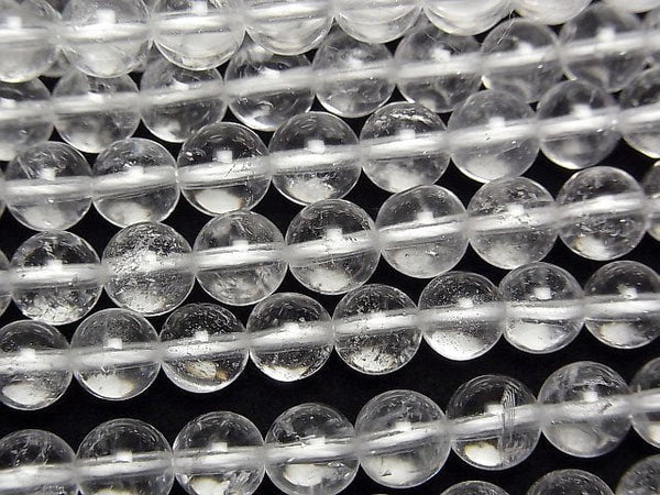 Crystal Quartz, Round Gemstone Beads