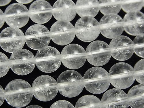 Crystal Quartz, Round Gemstone Beads