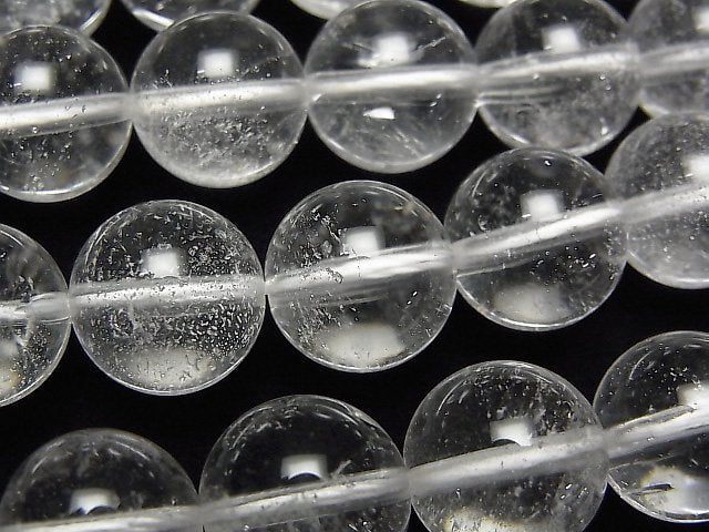 Crystal Quartz, Round Gemstone Beads