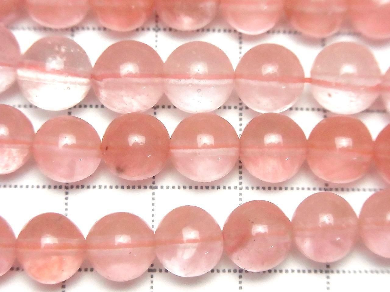 1 Strang 3,79 $! Kirschquarzglas Runde 8 mm 1 Strang Perlen (ca. 15 Zoll / 37 cm)