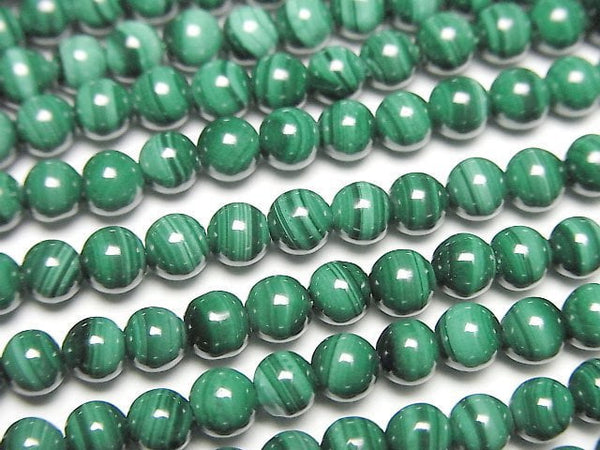 [Video] Malachite AAA Round 4mm half or 1strand beads (aprx.15inch/38cm)