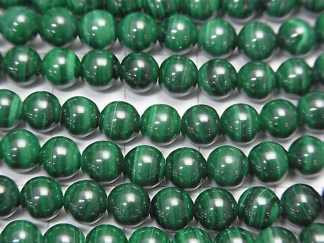 [Video] Malachite AAA Round 6mm half or 1strand beads (aprx.15inch/37cm)