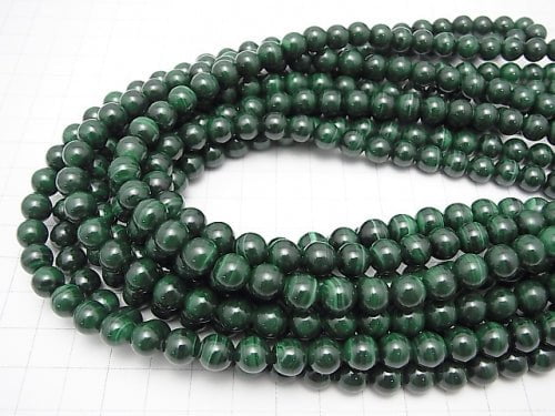 [Video] Malachite AAA Round 8mm 1/4 or 1strand beads (aprx.15inch/37cm)