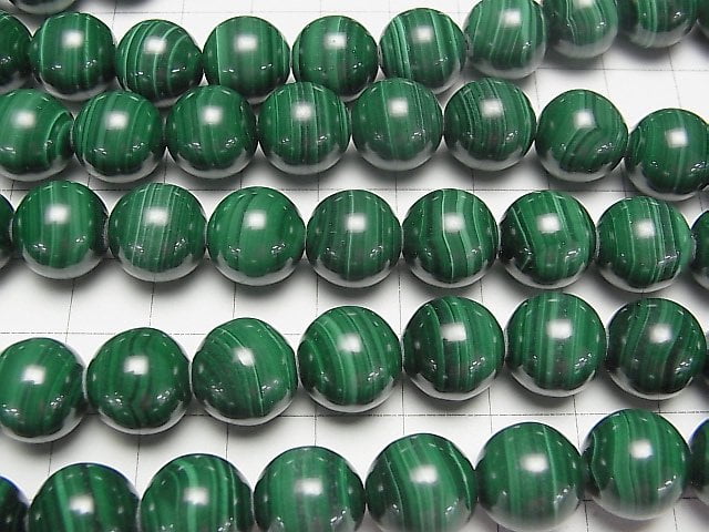 [Video] Malachite AAA Round 12mm 1/4 or 1strand beads (aprx.15inch/36cm)