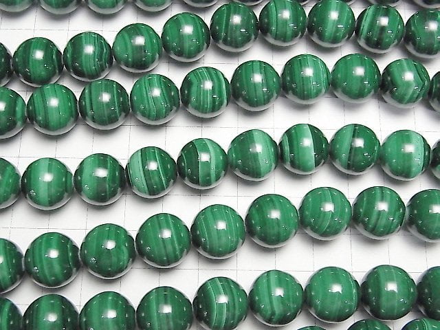 Malachite AAA Round 14mm 1/4 or 1strand beads (aprx.15inch/36cm)