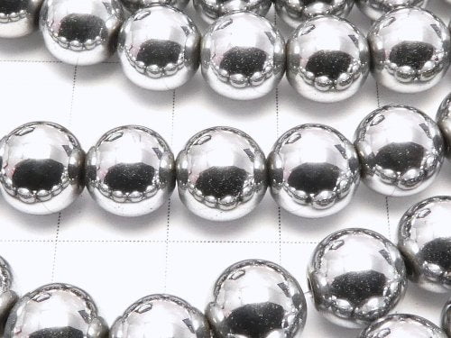 Magnetic! 1strand $4.79! Hematite Round 8mm Silver coating 1strand beads (aprx.15inch / 38cm)