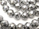 Faceted Round, Hematite Gemstone Beads