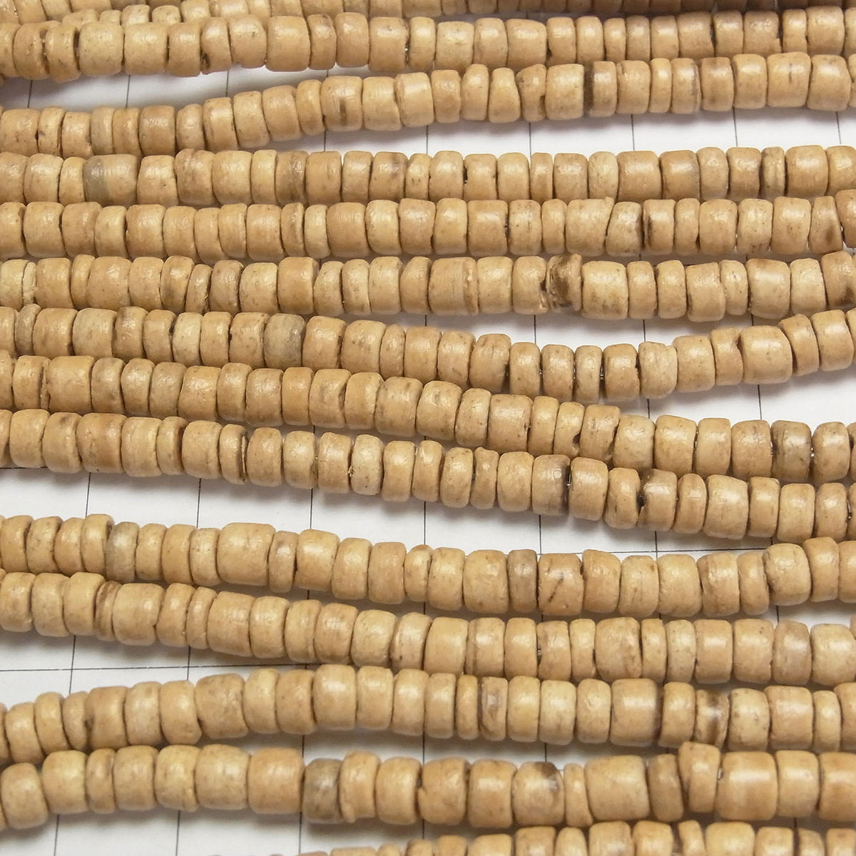 Coconut Rondelle 5x5x3mm natural color 1strand beads (aprx.14inch/34cm)
