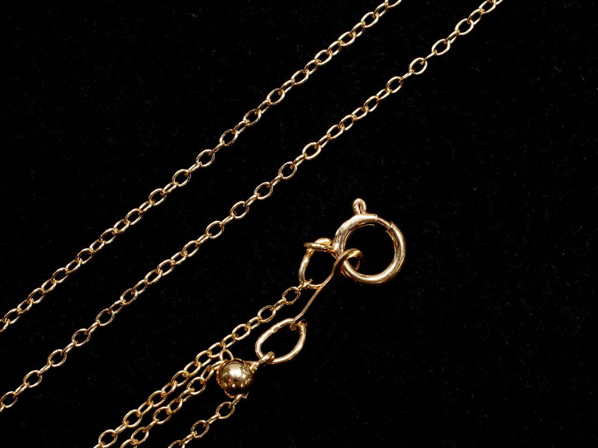 Chaîne Figaro à maillons coulissants 14KGF 1,0 mm [55,88 cm] Collier 1 pièce
