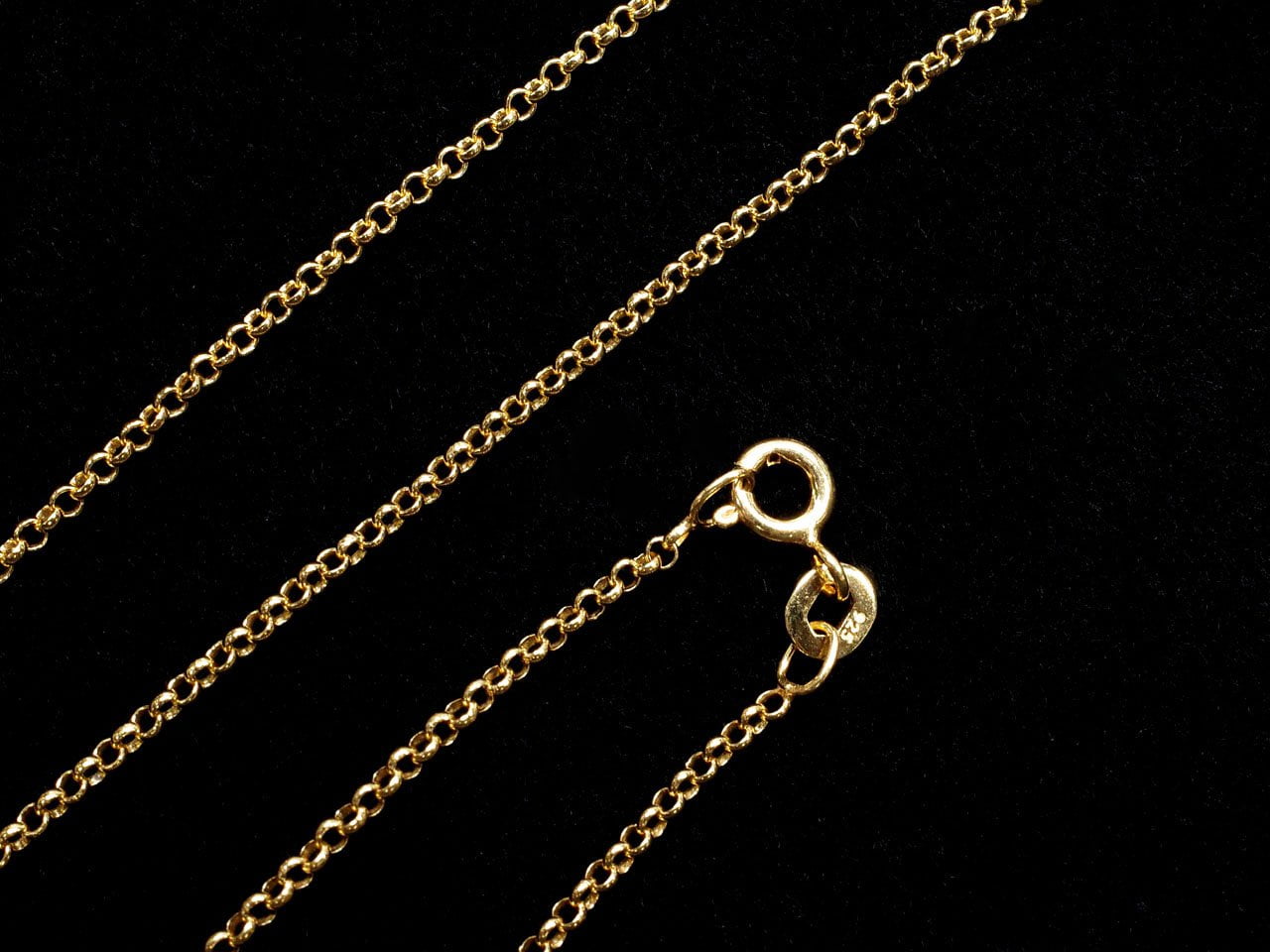 Silber925 Rolo Kette 1,6mm 18KGP [40cm][45cm][50cm][60cm] Halskette 1Stück