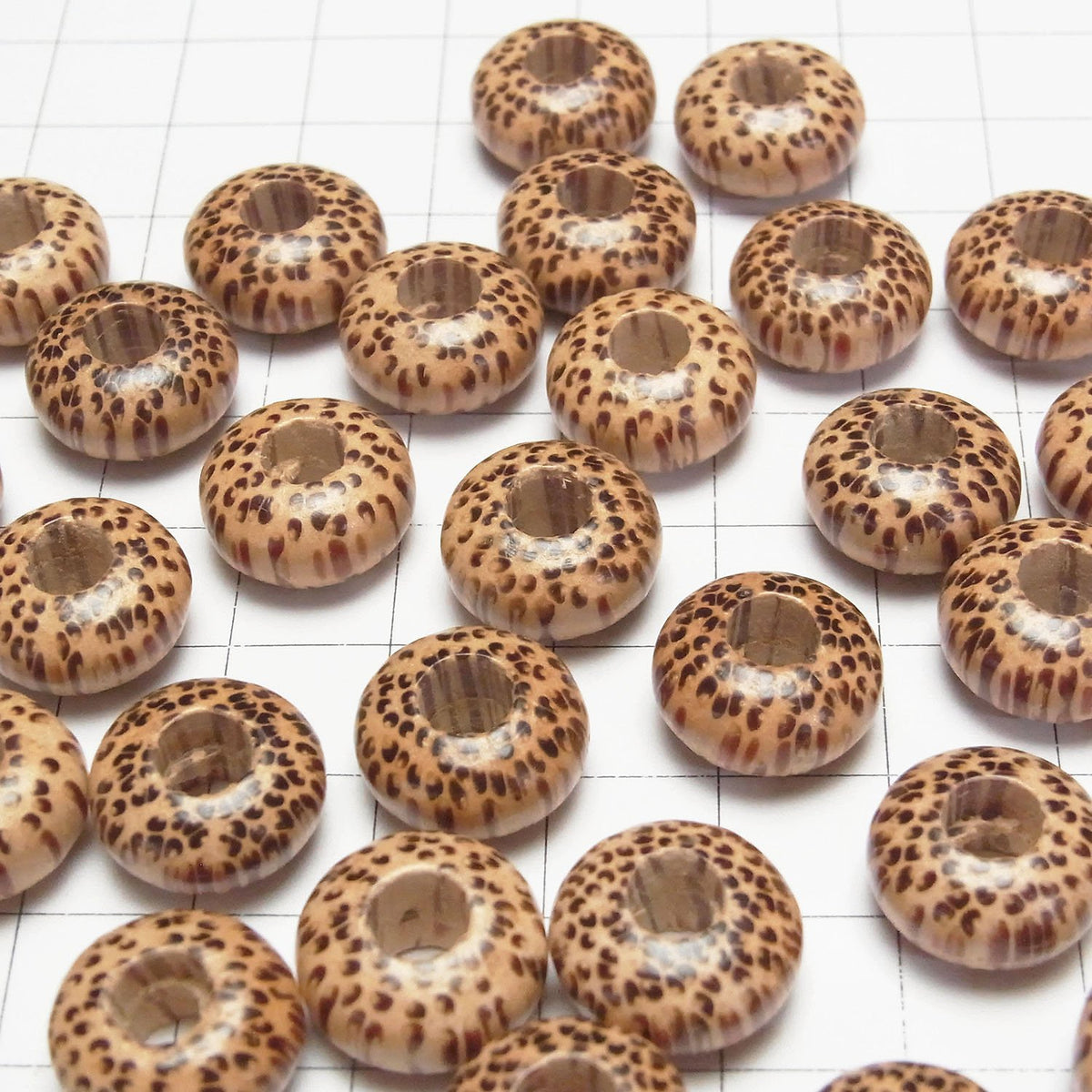 Palmwood Rondelle 14mm [5mm Hole] 10pcs