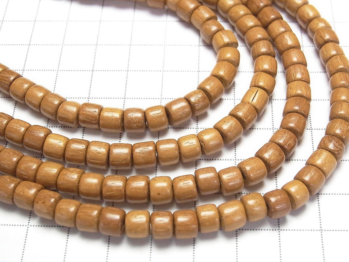 Yellow Wood Beads Rondelle (Heishi) 7x7x5mm 1-strand approximately 15 inches/38 cm