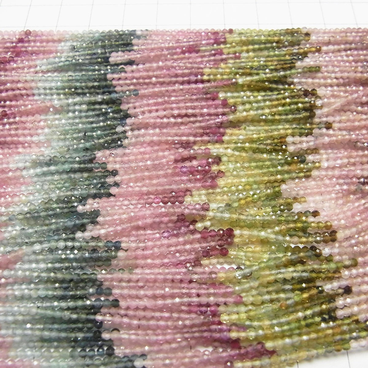 High Quality! Multicolor Tourmaline AAA- Faceted Round 2mm 1strand beads (aprx.12inch / 30cm)