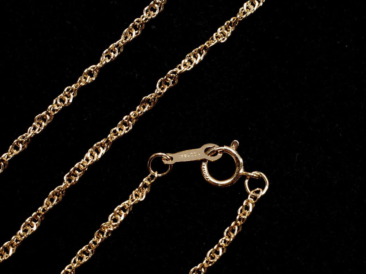 Chaîne Singapour 14 carats laminée or 1,8 mm [40 cm] Collier 1 pièce