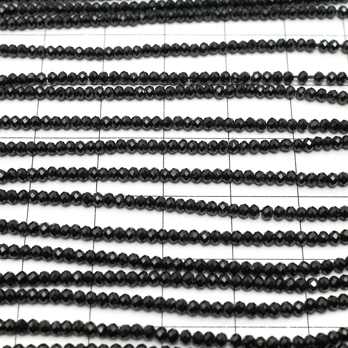 High Quality! 2pcs for $6.79! High Quality Black Spinel AAA++ Faceted Button Rondelle, 2x2x1mm, 1strand beads (approx. 15 inches/37 cm)