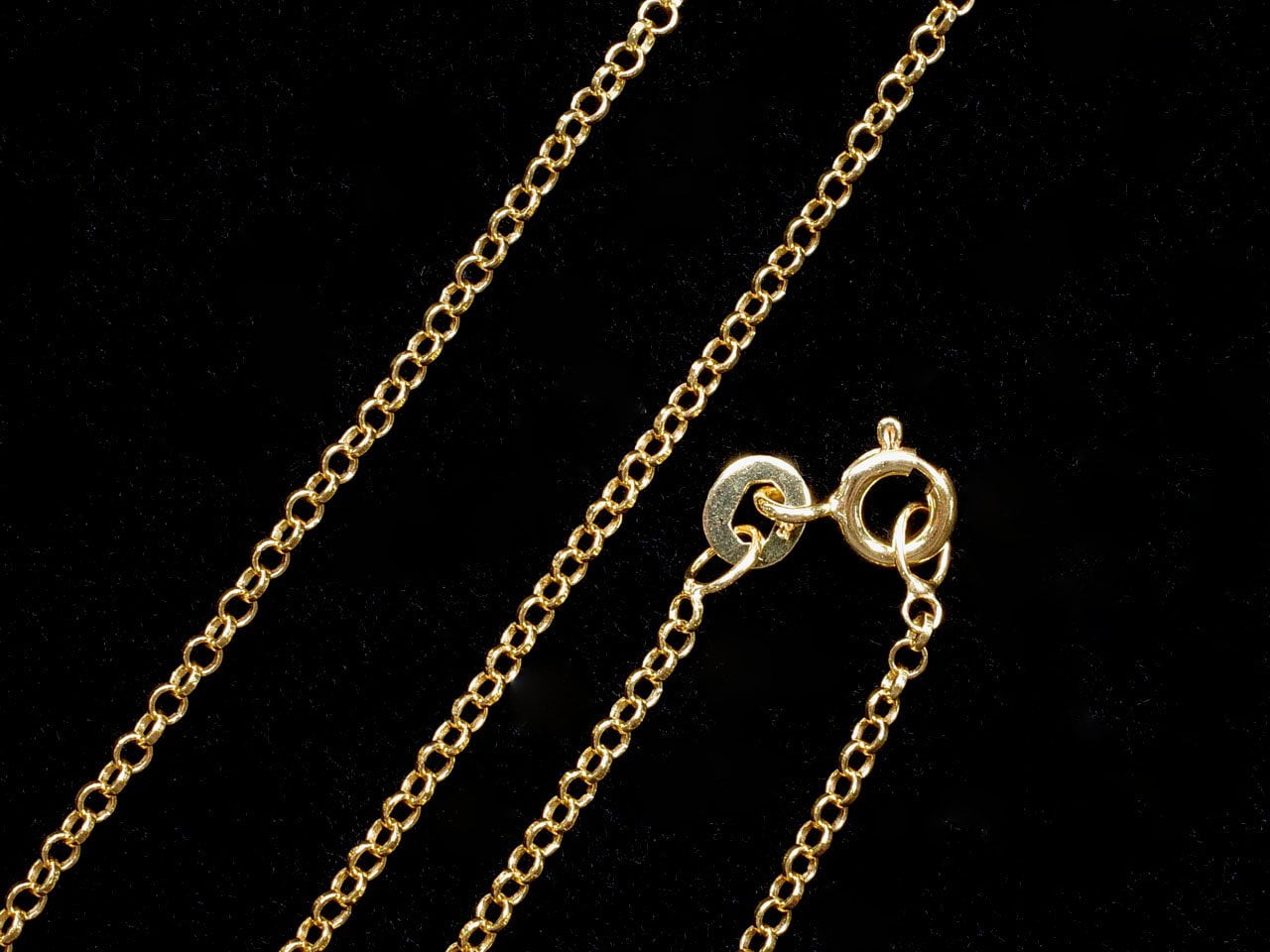 Silber925 Rolo Kette NO.2 1.7mm 18KGP [40cm][45cm][50cm][60cm] Halskette 1Stück