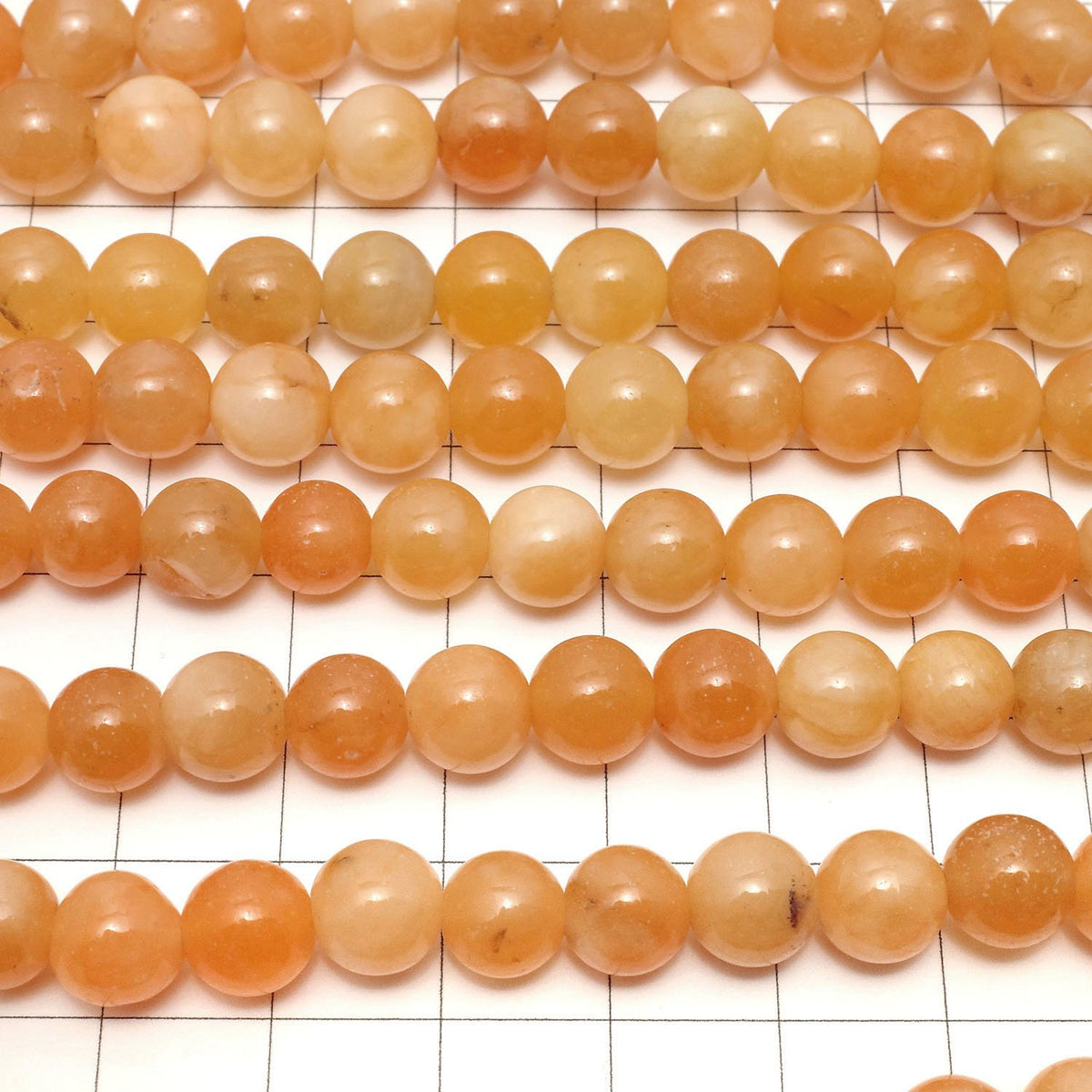 Orange Jade Round 8mm 1strand beads (aprx.15inch / 38cm)