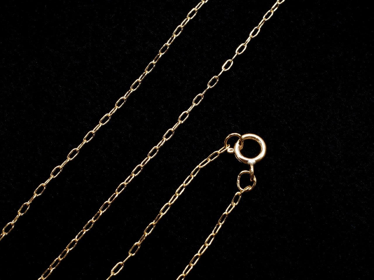 14KGF Lange Kabelkette 1,0mm [40cm][45cm][50cm][60cm] Halskette 1 Stück
