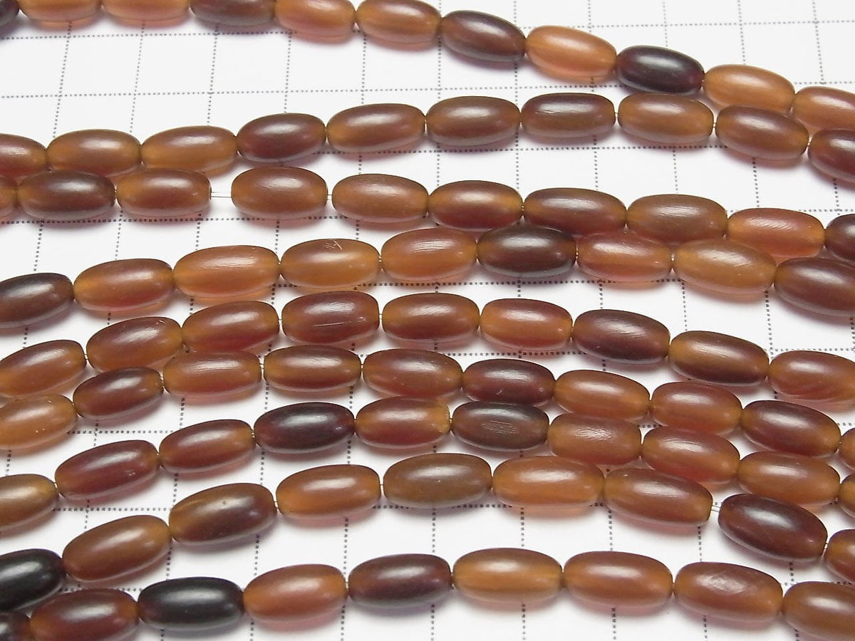 Buffalo Horn Rice 12x6x6mm Brown 1strand beads (aprx.15inch/38cm)