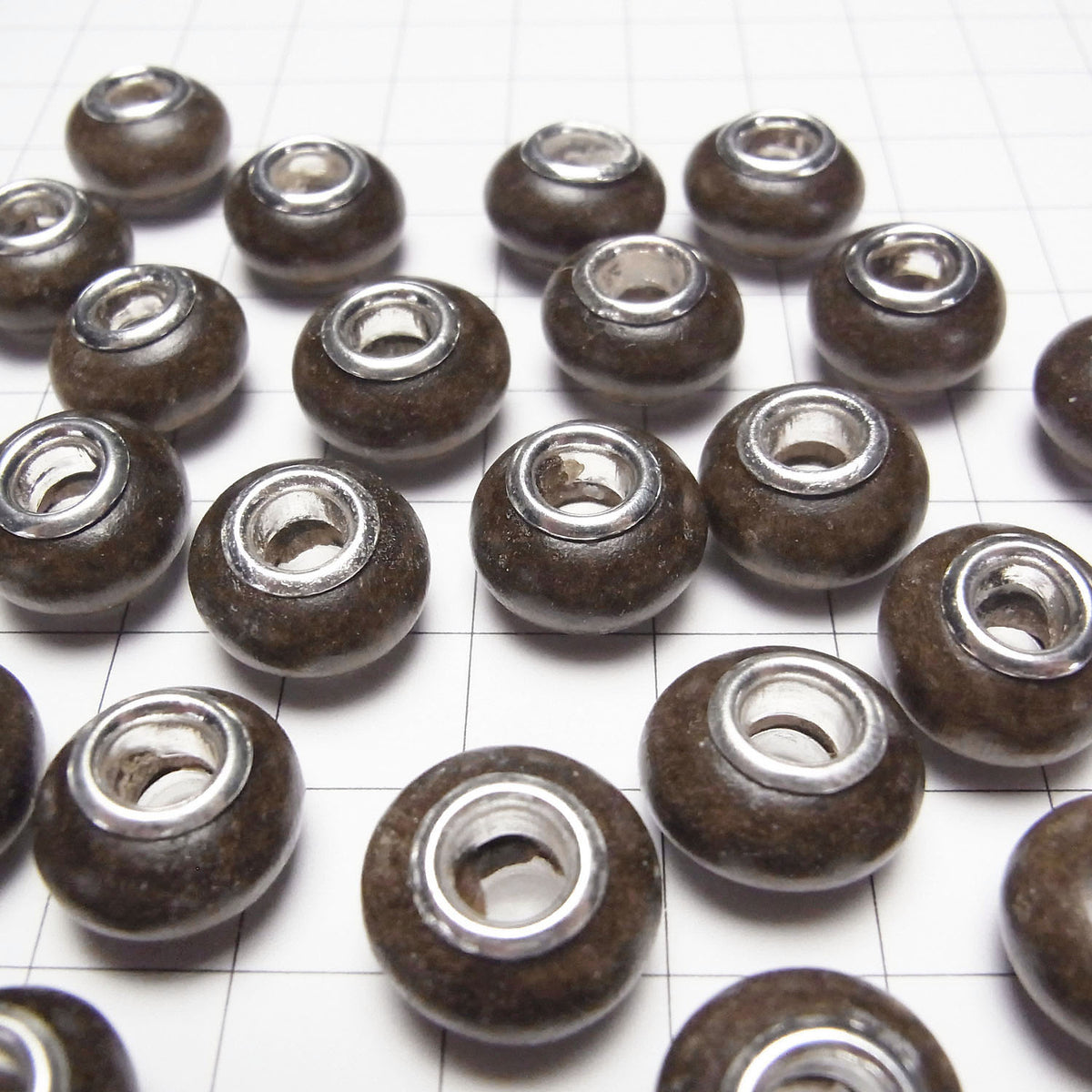 Graue Holz Rondelle 14mm [5mm Loch] 5 Stück 2,79 $!
