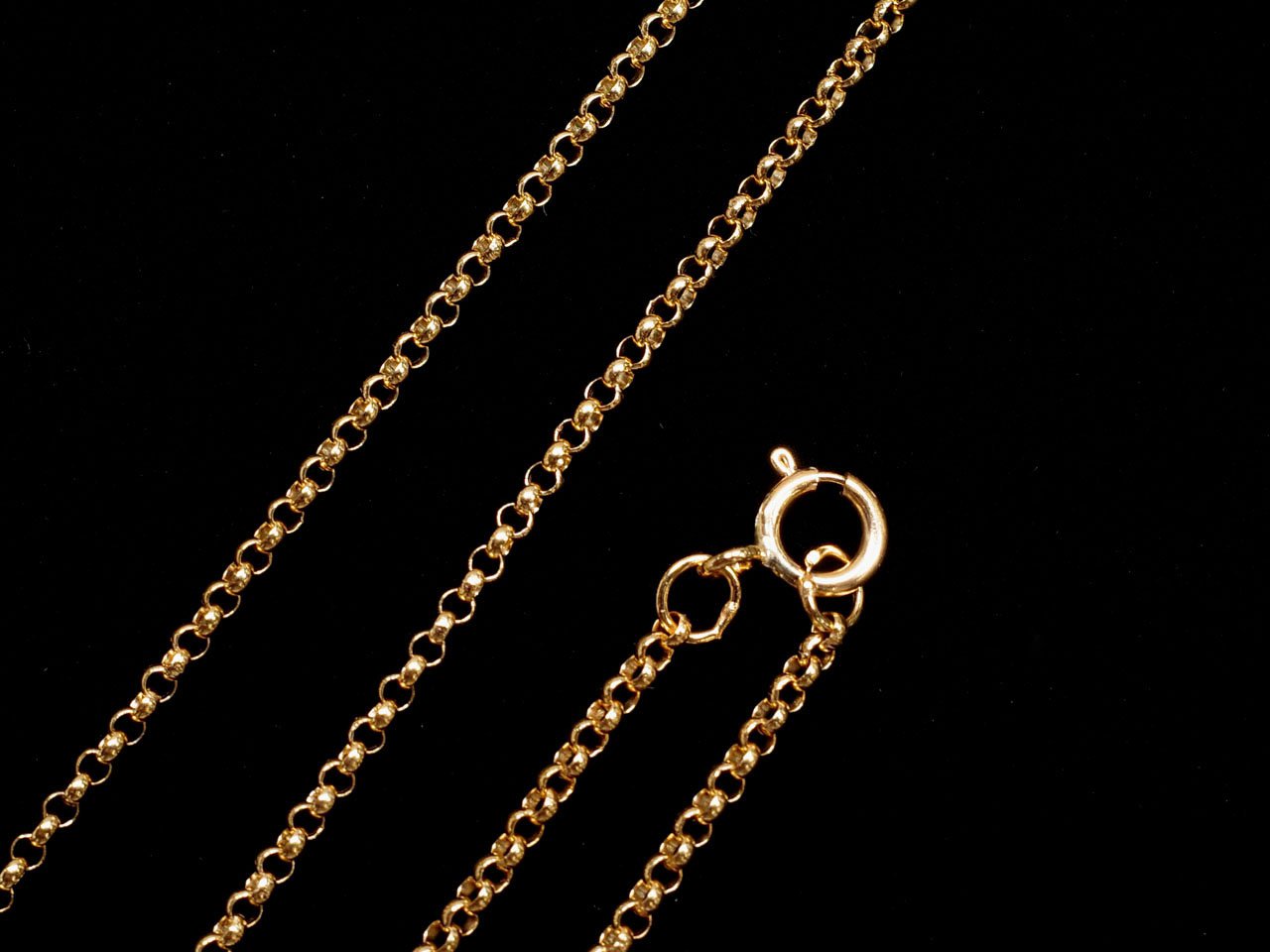 14KGF Rolo Kette 1.4mm [40cm][45cm][50cm][60cm][75cm] Halskette 1 Stück