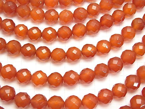 1strand $8.79! Carnelian AAA 64Faceted Round 10mm 1strand beads (aprx.15inch/37cm)