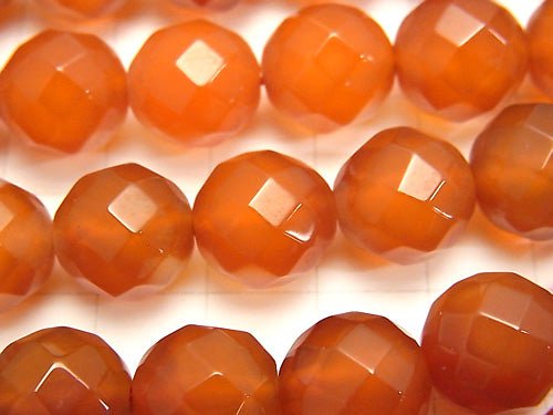 1strand $9.79! Carnelian AAA- 64Faceted Round 12mm 1strand beads (aprx.15inch/38cm)